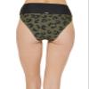 DKNY Women's Printed High-Waist Bikini Bottom (Moss Green, X-Large) view 3