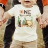 One Fun Camper 1st Birthday Camping Outdoor Themed T-Shirts for Girls and Boys Black on Natural Shirt 18 Months view 2