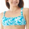 Sundazed Womens Tie-Dye Shirred Bikini Swim top White 32B/C view 1