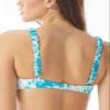 Sundazed Womens Tie-Dye Shirred Bikini Swim top White 32B/C view 2