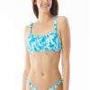 Sundazed Womens Tie-Dye Shirred Bikini Swim top White 32B/C view 3
