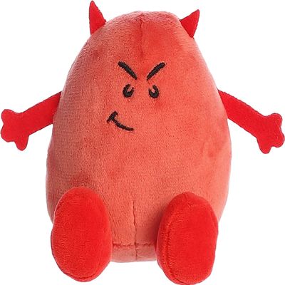 Aurora Punny Eggspressions Deviled Egg Stuffed Animal - Humorous Wordplay - Playful Expression - Red 3.5 Inches