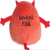 Aurora Punny Eggspressions Deviled Egg Stuffed Animal - Humorous Wordplay - Playful Expression - Red 3.5 Inches view 3
