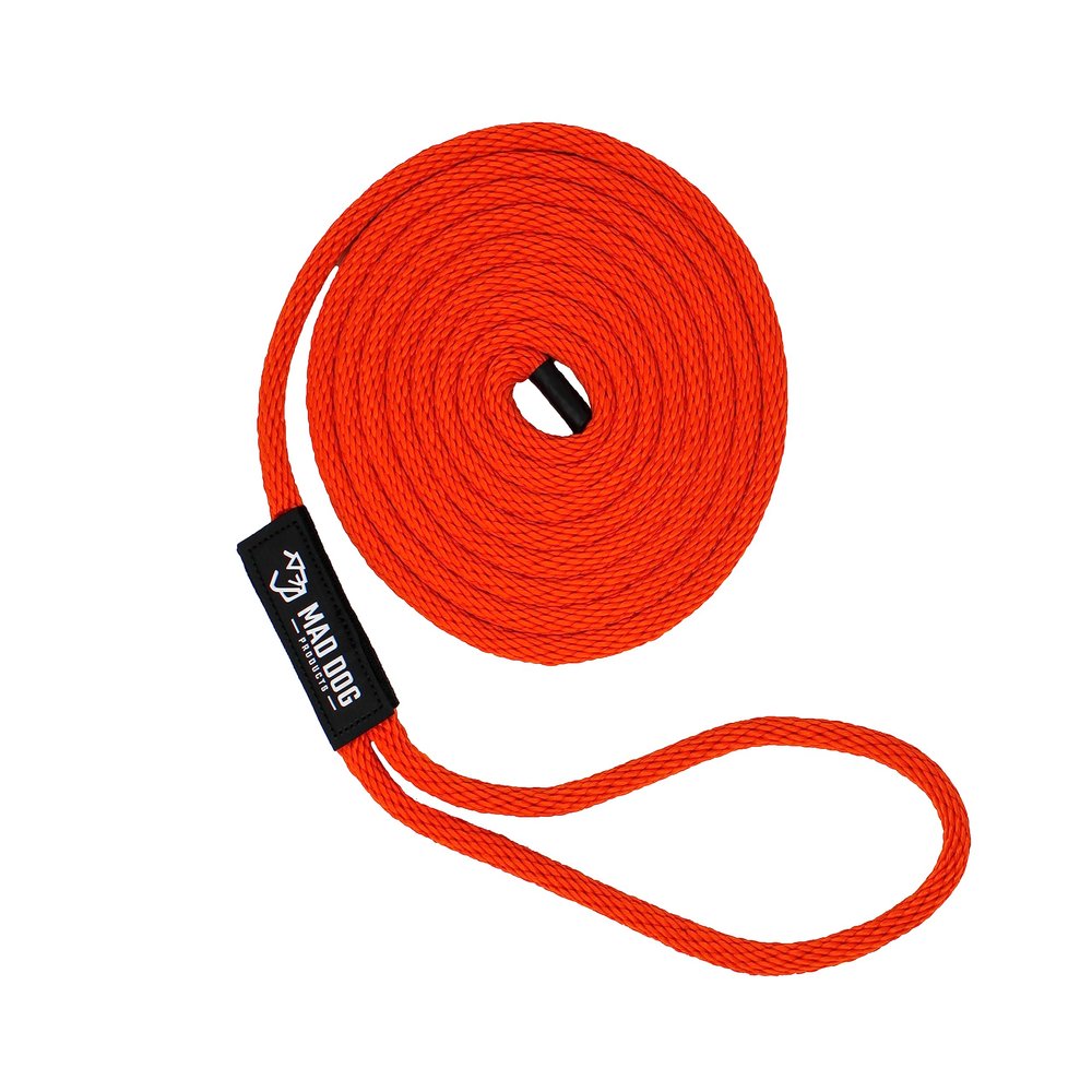 1/2" x 30' Orange Solid Braid Nylon Dock Line - Made in USA