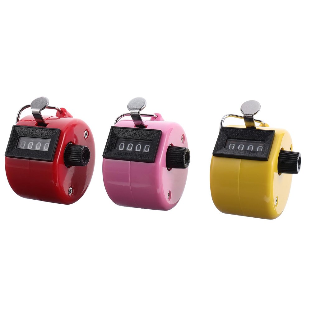 Toddmomy Handheld Click Counter - Mini Ergonomic Tally Tool for Fitness Classroom Attendance and Inventory - 3Pcs Multicolor (1.57X2.76In)