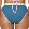 Jessica Simpson Women's Chop & Change High-Waisted Bikini Bottoms (Navy/Sol, Large) view 2