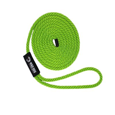 1/2" x 10' Lime Solid Braid Nylon Dock Line - Made in USA