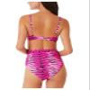 California Waves Women Juniors' Topaz Tiger Underwire Bralette Bikini Top (Pink Print, X-Small) view 4