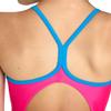 ARENA Feel Girls' Youth Light Drop Back Solid Swimsuit Waterfeel Comfortable One Piece Suit Pool or Beach, US Size 3T/18, Freak Rose/Turquoise view 3