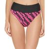 DKNY Womens High-Waist Printed Swim Bottom Separates Black M view 1
