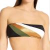 Vince Camuto Women's Gold Shimmer Blocked Square Neck Swim Top, V02726, Black, S view 1
