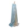 Light Blue Crushed Velvet Full Length Hooded Cape - Baby, Toddler, Kids, Teen, Adult, and Plus Sizes Available (Baby 6-24 months) view 1