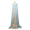 Light Blue Crushed Velvet Full Length Hooded Cape - Baby, Toddler, Kids, Teen, Adult, and Plus Sizes Available (Baby 6-24 months) view 2