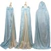 Light Blue Crushed Velvet Full Length Hooded Cape - Baby, Toddler, Kids, Teen, Adult, and Plus Sizes Available (Baby 6-24 months) view 4