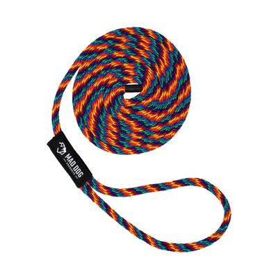 1/2" x 20' Rainbow Solid Braid Nylon Dock Line - Made in USA