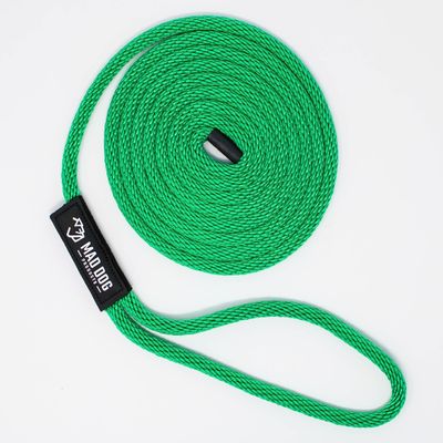 5/8" x 30' Green Solid Braid Nylon Dock Line - Made in USA