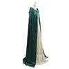 Hunter Emerald Green Crushed Velvet Full Length Hooded Cape - Baby, Toddler, Kids, Teen, Adult, and Plus Sizes Available (Baby 6-24 months) view 1
