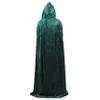 Hunter Emerald Green Crushed Velvet Full Length Hooded Cape - Baby, Toddler, Kids, Teen, Adult, and Plus Sizes Available (Baby 6-24 months) view 3