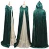 Hunter Emerald Green Crushed Velvet Full Length Hooded Cape - Baby, Toddler, Kids, Teen, Adult, and Plus Sizes Available (Baby 6-24 months) view 4