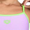 ARENA Feel Girls' Youth Light Drop Back Solid Swimsuit Waterfeel Comfortable One Piece Suit Pool or Beach, US Size 2T/16, Lilac/Soft Green view 3