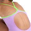 ARENA Feel Girls' Youth Light Drop Back Solid Swimsuit Waterfeel Comfortable One Piece Suit Pool or Beach, US Size 2T/16, Lilac/Soft Green view 4