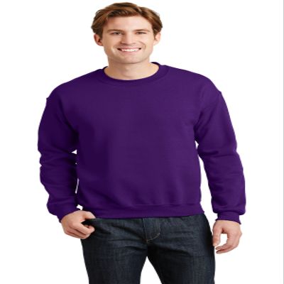 Gildan Adult Fleece Crewneck Sweatshirt, Style G18000, Purple, X-Large