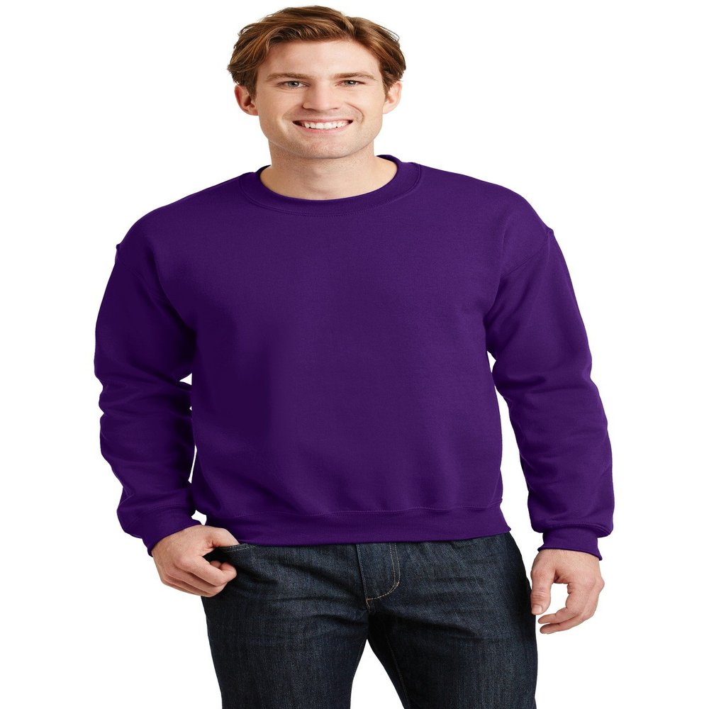 Gildan Adult Fleece Crewneck Sweatshirt, Style G18000, Purple, X-Large