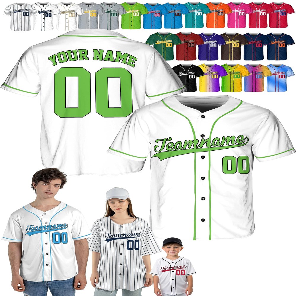 Custom Baseball Jerseys - Personalized Baseball Shirts for Men, Women, Boys, and Girls - Customized Team Uniforms for Sports Fans, Teams, Events, Gifts - Add Your Name, Number, Logo