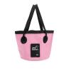 PATIKIL 3.2 Gallon 12L Collapsible Bucket, Travel Portable Water Storage Container Folding Foot Wash Basin for Outdoor Travel Camping Fishing, Light Pink view 3