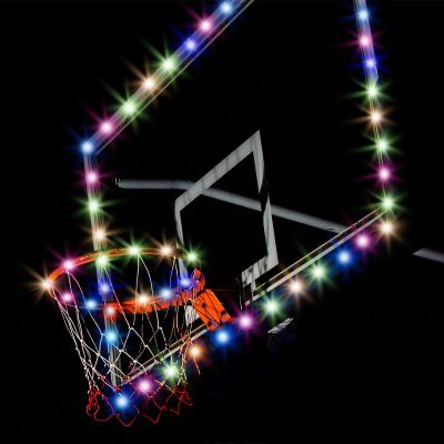 PATIKIL LED Basketball Hoop Light Set, Basketball Rim & Backboard Light Remote Control Light Up Basketball Rim Light for Glow in The Dark Outdoor Luminous Nightlight