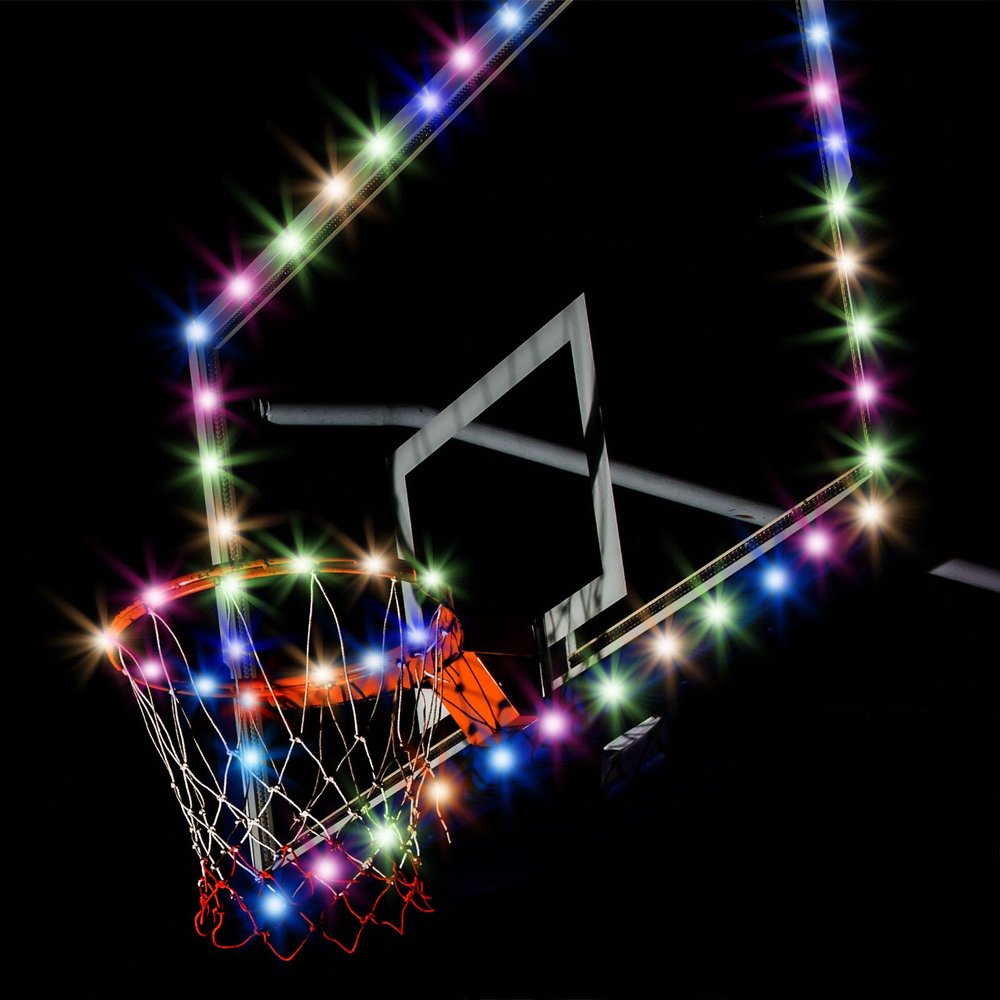 PATIKIL LED Basketball Hoop Light Set, Basketball Rim & Backboard Light Remote Control Light Up Basketball Rim Light for Glow in The Dark Outdoor Luminous Nightlight