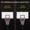 PATIKIL LED Basketball Hoop Light Set, Basketball Rim & Backboard Light Remote Control Light Up Basketball Rim Light for Glow in The Dark Outdoor Luminous Nightlight view 4