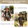 Durio 2-Pack Kids Sun Hat - UPF 50+ Wide Brim Sun Protection Bucket Hat for Boys Girls, Breathable Adjustable Outdoor Hats Dark Khaki & Dark Grey 5-13 Years view 4