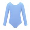 YOOJOO Girls' Team Basic Long Sleeve Leotard Gymnastics Ballet Dance Bodysuits for Toddler Kids Blue 3 Years view 1