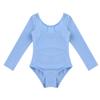 YOOJOO Girls' Team Basic Long Sleeve Leotard Gymnastics Ballet Dance Bodysuits for Toddler Kids Blue 3 Years view 3