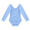 YOOJOO Girls' Team Basic Long Sleeve Leotard Gymnastics Ballet Dance Bodysuits for Toddler Kids Blue 3 Years view 4