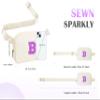 COSHAYSOO Initial Letter Fanny Pack for Girls Personalized Christmas Birthday Gifts for 6 7 8 9 10 11 12 Year Old Teen Girl, Girly Fashion Crossbody Purse Belt Bag Preteen Tween Trendy Stuff Ivory B view 3