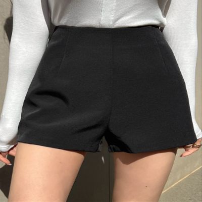 AKIOLOAS Women's Shorts High Waist Wide Leg Shorts Women's Shorts Shorts for Women (Color : Black, Size : Medium)