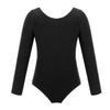 YOOJOO Girls' Team Basic Long Sleeve Leotard Gymnastics Ballet Dance Bodysuits for Toddler Kids Black 4 Years view 1