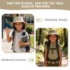 Durio 2-Pack Kids Sun Hat - UPF 50+ Wide Brim Sun Protection Bucket Hat for Boys Girls, Breathable Adjustable Outdoor Hats Dark Khaki & Light Beige 5-13 Years view 4