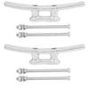 Dock Cleats 10 inch With Bolts,Hot Dipped Galvanized Cast Iron Boat Cleat Dock Boat Cleats, Rope Cleat Boat Dock Cleats Ideal for Boat Docks, Decks, Piers for Tying up Boats,Marine Decor (2 Pack) view 1