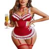 Avidlove Halloween Costume for Women Lace Babydoll Lingerie Strap Chemise V Neck Sleepwear Dark Red X-Large view 1