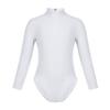 YOOJOO Kids Girls Basic Turtleneck Long Sleeve Leotard Gymnastics Ballet Dancewear for Toddler White 5-6 Years view 1