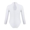 YOOJOO Kids Girls Basic Turtleneck Long Sleeve Leotard Gymnastics Ballet Dancewear for Toddler White 5-6 Years view 2