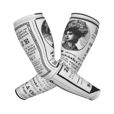 Woyaba Funny advertising cool old newspaper old newspaper arm sleeves,farslemers defense gardening sleeves sun protection compression arm sleeves for men,women or teenager