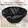 Fittia Baby Bonnet for 0-6 Months, Silky Satin Bonnet for Sleeping, Smooth for No Frizzy Hair, Adjustable for Non-Slip Black view 4