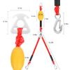 Self Centering Tow Harness for Watersports with Foat Ball, Heavy Duty Boat Tow Harness with 2 Permanent Antirust Stainless Steel Rider (24FT Red with foat Ball) view 2