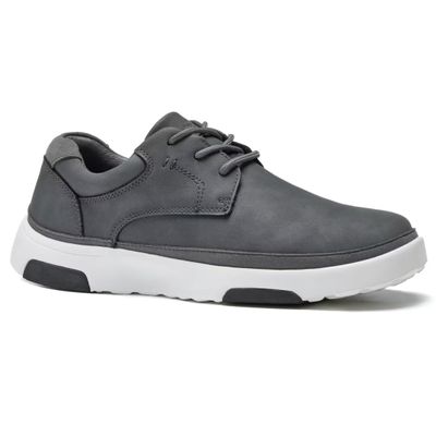 Men's Orthopedic Walking Shoes with Arch Support: Casual Business Oxfords for Plantar Fasciitis, Supportive Lace Up Sneakers for Pain Relief Dark Grey Size 8