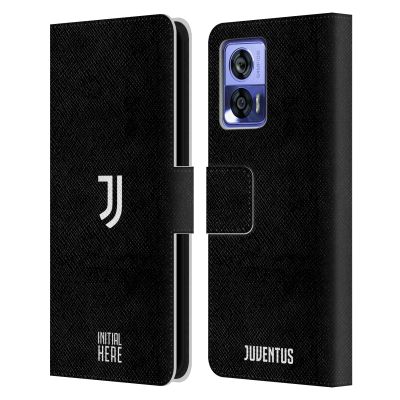 Head Case Designs Officially Licensed Custom Customized Personalized Juventus Football Club Plain Crest Graphics Leather Book Wallet Case Cover Compatible with Motorola Edge 30 Neo 5G