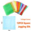KIMOBER 12PCS Square Dance Scarves,12 Colors Juggling Silk Magic Tricks Music Movement Scarf Props (24in  24 Inches) view 3